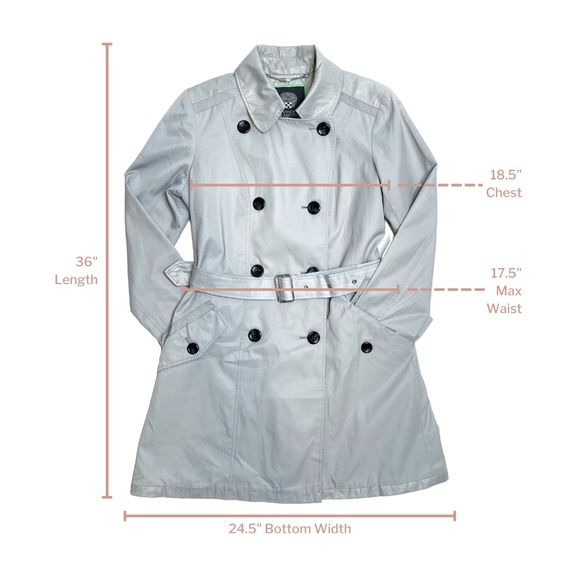 ⚡️FLASH SALE⚡️ Vince Camuto Belted Shimmer Trench Coat - Picture 6 of 7